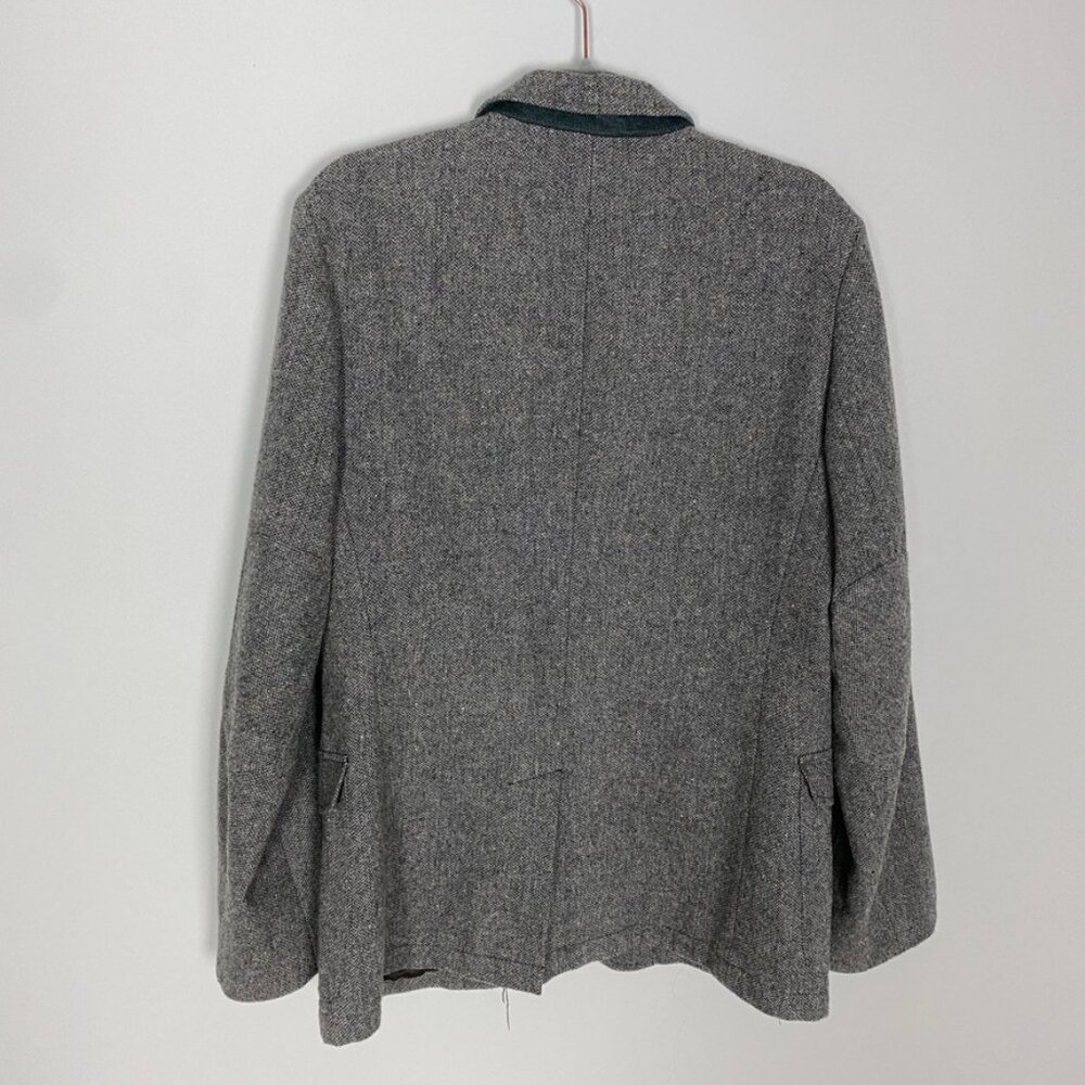 Gap Tweed Donegal Blazer Sport Coat Jacket Dusty Grey Utility Mens 40R Military - Picture 3 of 7